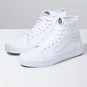 White Vans Canvas Sk8-Hi